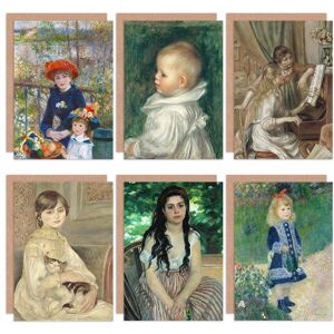 Artery8 Pierre-Auguste Renoir Girl Watering Bohemienne Manet Piano Portrait Sisters Fine Art Greeting Card Pack of 6