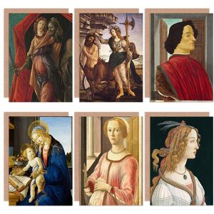 Artery8 Sandro Botticelli Nymph Portrait Madonna Holofernes Fine Art Greeting Card Pack of 6