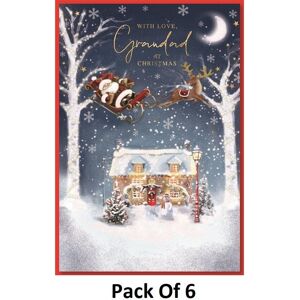 Simon Elvin Grandad Traditional Santa Christmas Card (Pack of 6) in Blue Blue Simon Elvin Grandad Traditional Santa Christmas Card (Pack of 6) in Blue Blue