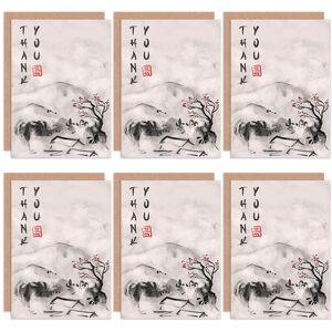 Artery8 Thank You Cards Japan Style Bonsai Tree Set Greeting Cards With Envelopes Pack of 6 in Light Grey Light Grey Artery8 Thank You Cards Japan Style Bonsai Tree Set Greeting Cards With Envelopes Pack of 6 in Light Grey Light Grey