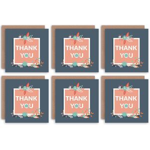 Artery8 Thank You Cards - Floral Design Blue Set Blank Greeting Cards With Envelopes Pack of 6 in Pale Pink Pale Pink Artery8 Thank You Cards - Floral Design Blue Set Blank Greeting Cards With Envelopes Pack of 6 in Pale Pink Pale Pink