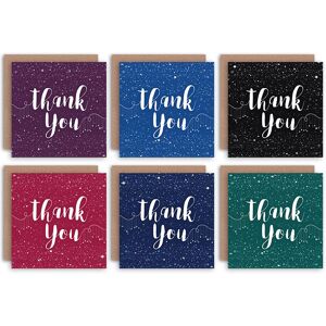 Artery8 Thank You Cards Dark Pretty Stars Multicoloured Greeting Cards With Envelopes Pack of 6 Multicolor Artery8 Thank You Cards Dark Pretty Stars Multicoloured Greeting Cards With Envelopes Pack of 6 Multicolor