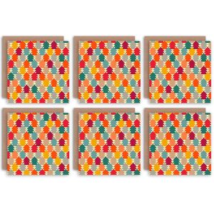 Artery8 - Tree Bright Multi Pattern - Pack6 - With Envelopes - Greeting Cards Artery8 - Tree Bright Multi Pattern - Pack6 - With Envelopes - Greeting Cards