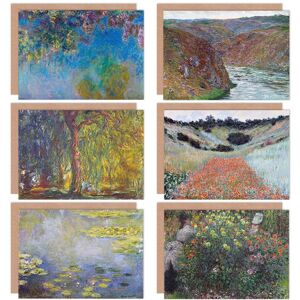 Artery8 - Claude Monet Poppy Waterlillies - Pack of 6 Cards Artery8 - Claude Monet Poppy Waterlillies - Pack of 6 Cards