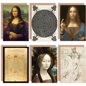 Artery8 - Leonardo da Vinci Anatomy Portrait - Greeting Card - Pack6 Artery8 - Leonardo da Vinci Anatomy Portrait - Greeting Card - Pack6