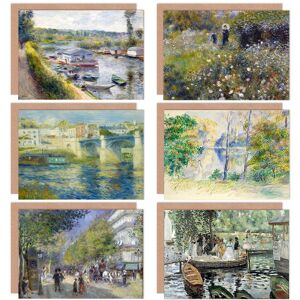Artery8 Pierre-Auguste Renoir Grenouillere Park Jardin Boulevards Chatou Boat Fine Art Greeting Card Pack of 6 in Green Green Artery8 Pierre-Auguste Renoir Grenouillere Park Jardin Boulevards Chatou Boat Fine Art Greeting Card Pack of 6 in Green Green