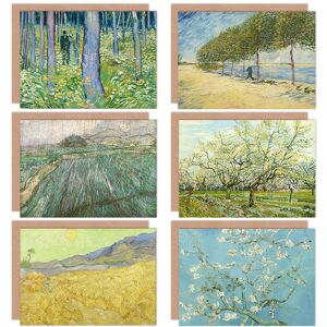 Artery8 - Vincent Van Gogh Blossom - Blue - Greeting Card Artery8 - Vincent Van Gogh Blossom - Blue - Greeting Card