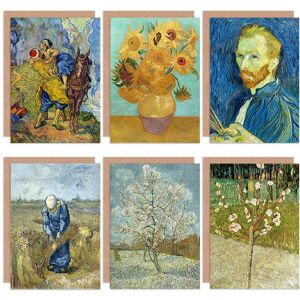 Artery8 - Vincent Van Gogh Almond Tree - Pink - Pack of 6 - Greeting Card Pack Artery8 - Vincent Van Gogh Almond Tree - Pink - Pack of 6 - Greeting Card Pack
