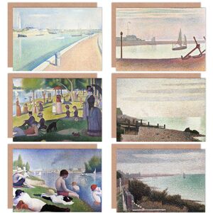 Artery8 - Georges Seurat Grandcamp Seine Sunday Afternoon - Greeting Card Artery8 - Georges Seurat Grandcamp Seine Sunday Afternoon - Greeting Card