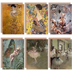Artery8 - Degas Falero Klimt - Fine Art - Pack of 6 - Greeting Card Artery8 - Degas Falero Klimt - Fine Art - Pack of 6 - Greeting Card