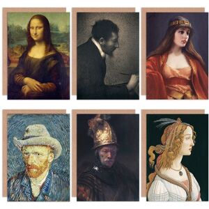 Artery8 Botticelli Rembrandt Van Gogh Falero Seurat Da Vinci Mixed Fine Art Greeting Card - grey - 6 - One Size - Greeting Card Pack Artery8 Botticelli Rembrandt Van Gogh Falero Seurat Da Vinci Mixed Fine Art Greeting Card - grey - 6 - One Size - Greeting Card Pack