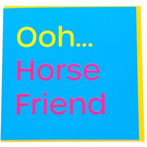 Gubblecote Horse Friend Greetings Card in Blue Blue Gubblecote Horse Friend Greetings Card in Blue Blue