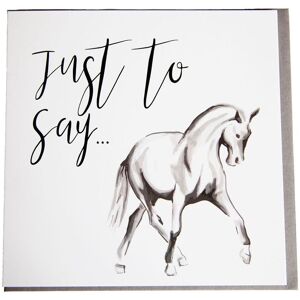Gubblecote Just To Say Greetings Card in Pale Grey Pale Grey Gubblecote Just To Say Greetings Card in Pale Grey Pale Grey