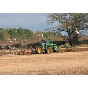 Kevin Milner Ploughing Match Countryside Greetings Card in Light Sand Light Sand Kevin Milner Ploughing Match Countryside Greetings Card in Light Sand Light Sand