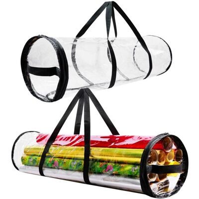 Deco Express Wrapping Paper Storage Bag 22×79cm in Clear Clear Deco Express Wrapping Paper Storage Bag 22×79cm in Clear Clear