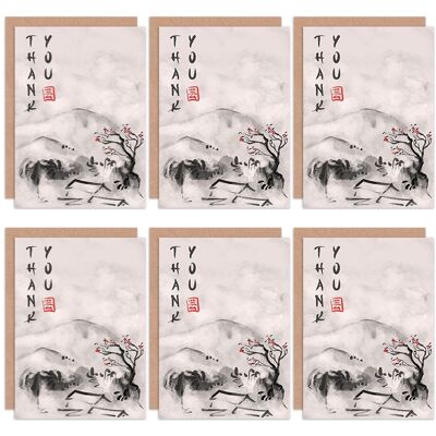 Artery8 Thank You Cards Japan Style Bonsai Tree Set Greeting Cards With Envelopes Pack of 6 in Light Grey Light Grey Artery8 Thank You Cards Japan Style Bonsai Tree Set Greeting Cards With Envelopes Pack of 6 in Light Grey Light Grey