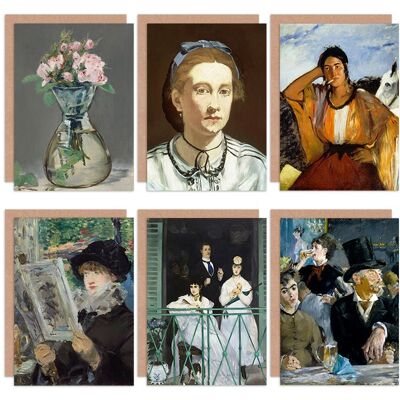 Artery8 - Edouard Manet Cafe Balcony - Pack of 6 - One Size - Greeting Card Artery8 - Edouard Manet Cafe Balcony - Pack of 6 - One Size - Greeting Card