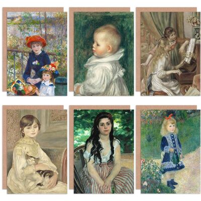 Artery8 - Renoir Card - Pack 6 - Greeting Card Artery8 - Renoir Card - Pack 6 - Greeting Card