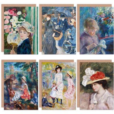 Artery8 - Renoir Woman Guernsey Apple Seller - One Size - Pack 6 - Greeting Card Artery8 - Renoir Woman Guernsey Apple Seller - One Size - Pack 6 - Greeting Card