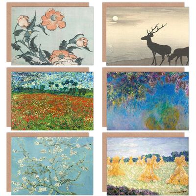 Artery8 - Monet Koson Van Gogh Hokusai Flowers - Blue Artery8 - Monet Koson Van Gogh Hokusai Flowers - Blue