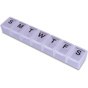 Aidapt Weekly Pill Box Clear White Large in Natural Natural Aidapt Weekly Pill Box Clear White Large in Natural Natural