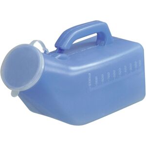 Aidapt Men's Male Urinal With Lid in Blue Blue Aidapt Men's Male Urinal With Lid in Blue Blue