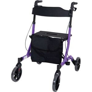 Loops Purple Deluxe Ultra Lightweight Aluminium 4 Wheeled Rollator Foldable Walker Multicolor Loops Purple Deluxe Ultra Lightweight Aluminium 4 Wheeled Rollator Foldable Walker Multicolor