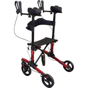 Loops Red Lightweight Aluminium Forearm Rollator Mobility Aid - 136kg Weight Limit Multicolor Loops Red Lightweight Aluminium Forearm Rollator Mobility Aid - 136kg Weight Limit Multicolor