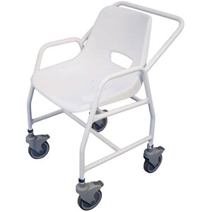 Loops Mobile Shower Chair with Castors - 4 Brake Design 860 - 820mm Adjustable Height Multicolor Loops Mobile Shower Chair with Castors - 4 Brake Design 860 - 820mm Adjustable Height Multicolor
