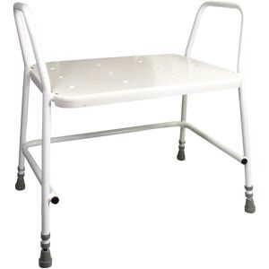Loops Bariatric Tubular Steel Shower Stool - Height Adjustable - Clip on Seat - 254kg in Metallics Metallics Loops Bariatric Tubular Steel Shower Stool - Height Adjustable - Clip on Seat - 254kg in Metallics Metallics