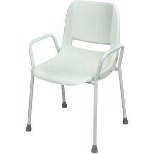 Loops Portable Moulded Shower Chair - Tubular Steel Frame - 410mm Height - Stackable in Metallics Metallics Loops Portable Moulded Shower Chair - Tubular Steel Frame - 410mm Height - Stackable in Metallics Metallics