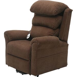 Loops Dual Motor Rise & Recline Armchair - Waterfall Pillow - Brown Chenille Fabric Brown Loops Dual Motor Rise & Recline Armchair - Waterfall Pillow - Brown Chenille Fabric Brown