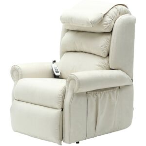 Loops Dual Motor Rise & Recline Armchair - Waterfall Pillow - Cream Suedette Fabric Multicolor Loops Dual Motor Rise & Recline Armchair - Waterfall Pillow - Cream Suedette Fabric Multicolor