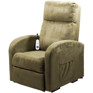 Loops Single Motor Rise & Recline Lounge Chair - Sage Coloured Suedette Material Multicolor Loops Single Motor Rise & Recline Lounge Chair - Sage Coloured Suedette Material Multicolor