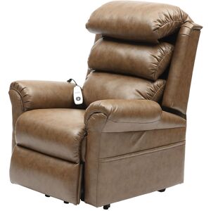 Loops Wall Hugging Rise & Recline Lounge Chair - Wipe Clean PU Leather - Nutmeg Multicolor Loops Wall Hugging Rise & Recline Lounge Chair - Wipe Clean PU Leather - Nutmeg Multicolor