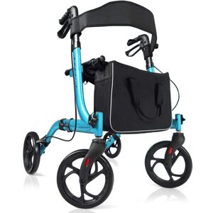 Costway Folding Rollator Walker Aluminium Walking Mobility Aid Lightweight With 4 Wheels Multicolor Costway Folding Rollator Walker Aluminium Walking Mobility Aid Lightweight With 4 Wheels Multicolor