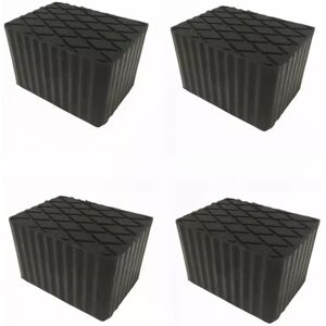 VOGREX 4Pcs Ramp Jacking Rubber Blocks Set Universal Scissor Car Lift Pads 160x120x80mm in Black Black VOGREX 4Pcs Ramp Jacking Rubber Blocks Set Universal Scissor Car Lift Pads 160x120x80mm in Black Black
