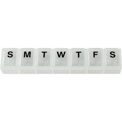 Aidapt Weekly Pill Box Clear White Small in Natural Natural Aidapt Weekly Pill Box Clear White Small in Natural Natural