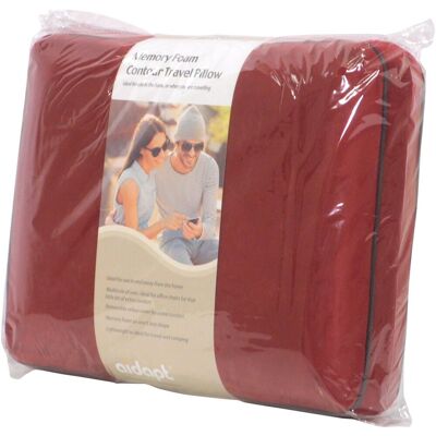 Aidapt Memory Foam Contour Travel Pillow Red Red Aidapt Memory Foam Contour Travel Pillow Red Red