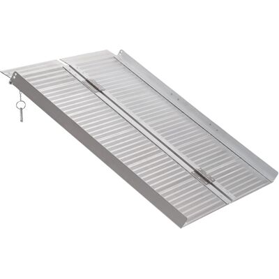 Homcom - 4ft Folding Aluminium Ramp - Wheelchair - Ramp Homcom - 4ft Folding Aluminium Ramp - Wheelchair - Ramp