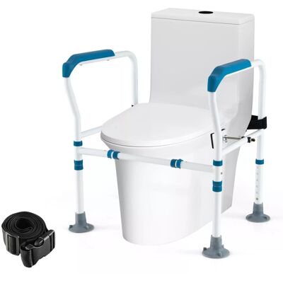 Costway Foldable Toilet Safety Frame Height & Width Adjustable Toilet Handrail Support Multicolor Costway Foldable Toilet Safety Frame Height & Width Adjustable Toilet Handrail Support Multicolor