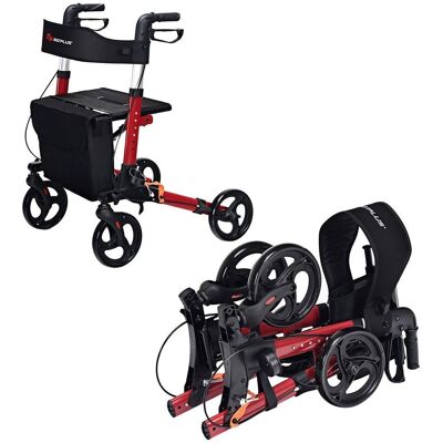 Costway Folding Rollator Walker Aluminium Walking Mobility Aid Lightweight With 4 Wheels Multicolor Costway Folding Rollator Walker Aluminium Walking Mobility Aid Lightweight With 4 Wheels Multicolor