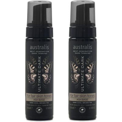 Australis Self Tanning Ash Base Foam Fair Skin Tones - 2 x 200ml in Brown Brown Australis Self Tanning Ash Base Foam Fair Skin Tones - 2 x 200ml in Brown Brown