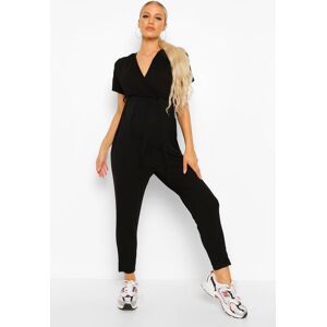 boohoo Maternity Wrap Front Lounge Jumpsuit