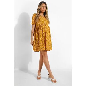 boohoo Maternity Floral Button Down Smock Dress