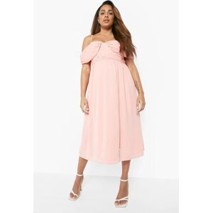 boohoo Maternity Occasion Pleated Floaty Midi Dress