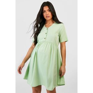 boohoo Maternity Button Down Smock Dress