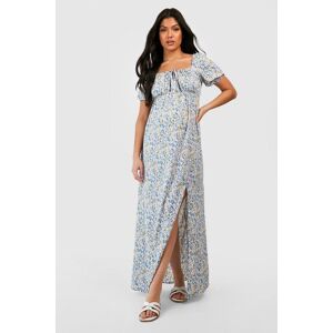 boohoo Maternity Floral Tie Front Maxi Dress