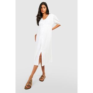 boohoo Maternity Cheesecloth Button Midi Dress