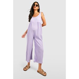 boohoo Maternity Textured Tie Front Culotte Jumpsuit